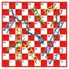Portable PVC Snake Ladder Chessboard Game Mat - Includes Inflatable Snakes & Dice Outdoor Travel Board Game for Family Fun
