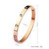 1PCS Rose Gold-color Bracelet Women Ladies Light Luxury Style Oval Diamonds Glossy Individual Bag Decoration