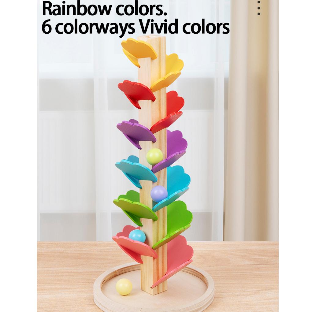 Bunter musikalischer Baum Klangbaum Ball Drop Spielzeug für Kinder Holz Ball Drop Musikalischer Baum Spielzeug