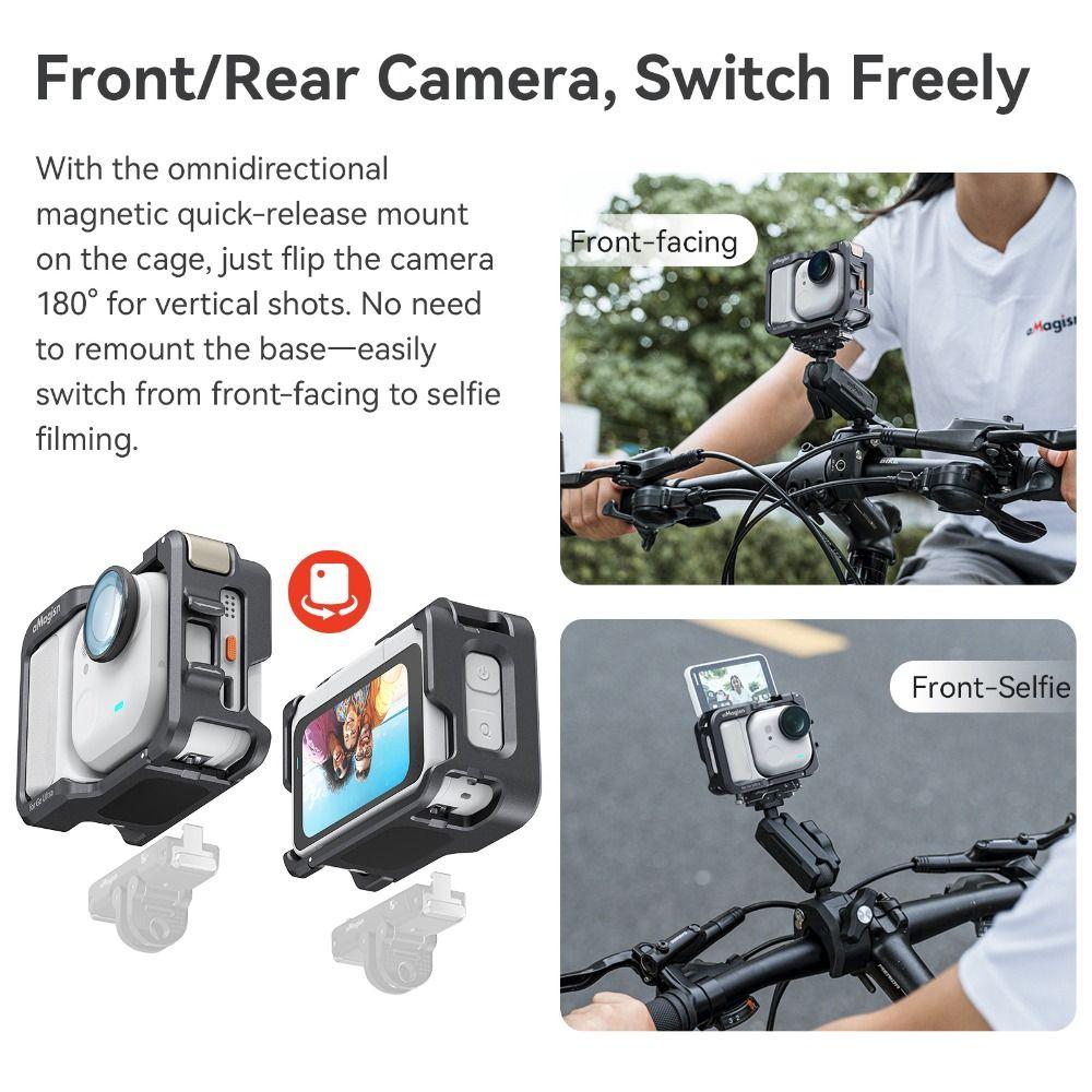 Quick Release Metal Rabbit Cage for Insta360 Go Ultra Action Camera Accessories