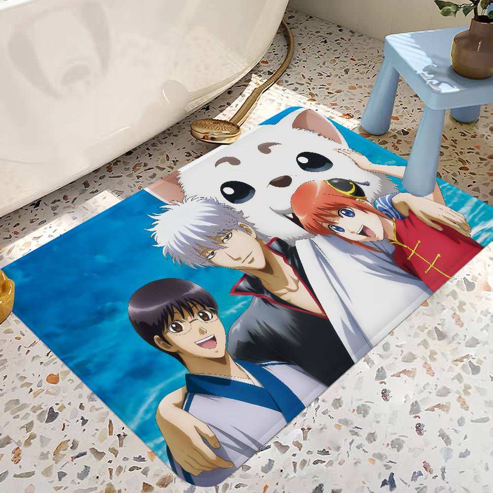 GINTAMA ANIME Bathroom Mat Anti-slip Absorb Water Long Strip Cushion Bedroon Mat Hotel Decor Mat
