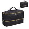 Travel Hair Dryer Carrying Handbag Double Layer Design Waterproof PU Storage Organiser Case Box for Daily Care Items