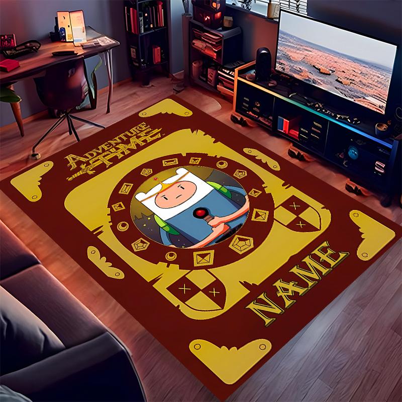 Custom personalization Adventure Time Print Area Rug - Soft, Washable Non-Slip Indoor Mat,Living Room,Home&Office Decorative Rug