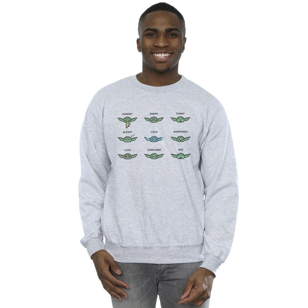 Star Wars Mens Mandalorian Grogu Mood Sweatshirt