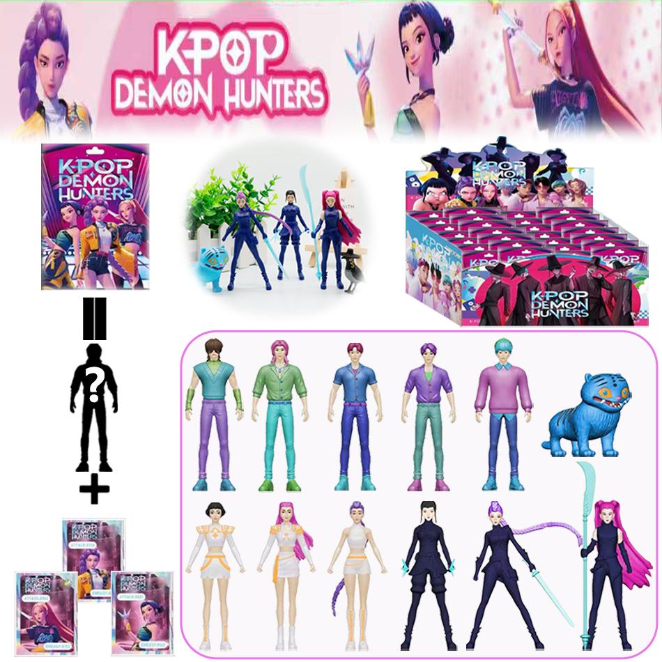Anime Kpop Demon Hunt blind box series Figure Tiger Figurine Toy Doll Desk Decoration Statues Ornament Halloween/Christmas Gifts