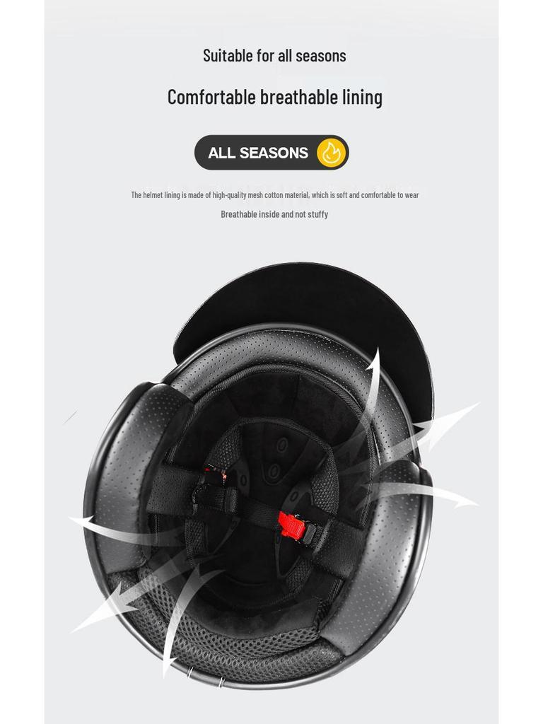 Cross-Border Retro Motorcycle Helmet for Electric Vehicles