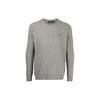 Polo SS23 Solid Color Logo Embroidered Cable Knit Cashmere Sweater Men Sweater Light-Gray 710876762-012