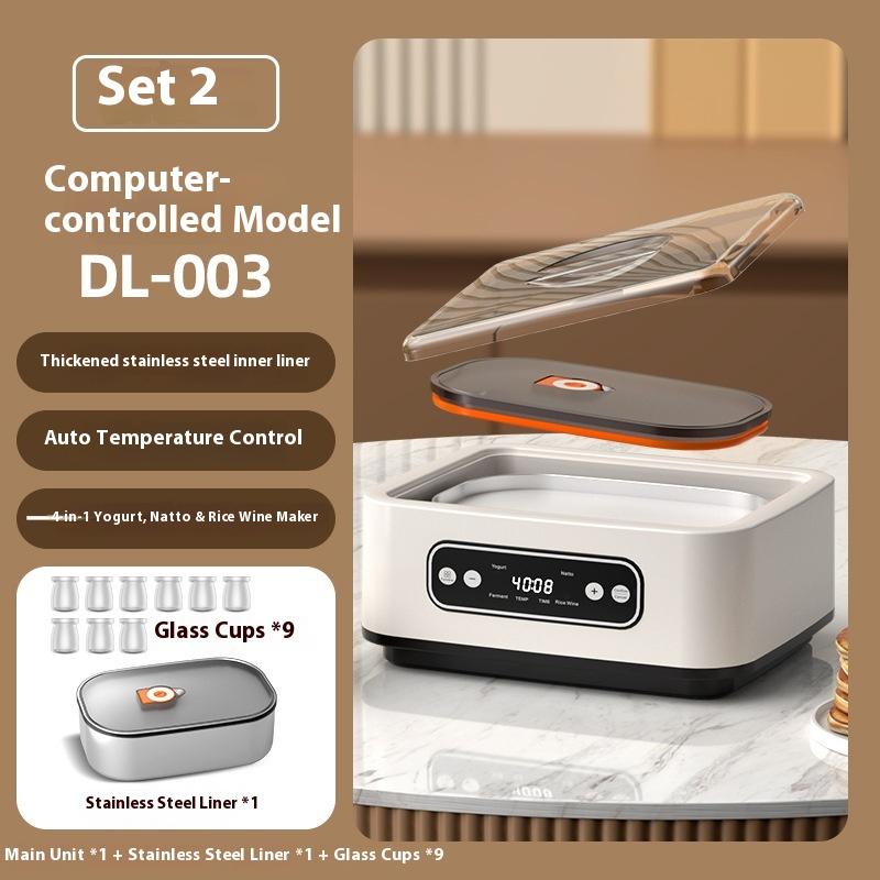 Yogurt machine household automatic multi-functional stainless steel rice wine natto intelligent constant temperature fermentation machine yogurt