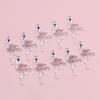 10Pcs Silvery Color Pink Flamingo Charms For Jewelry Making Diy Necklace Bracelet Earrings Accessories Valentine'S Day Gift