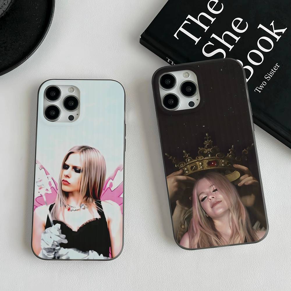 Avril Ramona Lavigne Phone Case For IPhone 16 15 17 Pro 11 12 13 14 Pro Max Plus Soft Ripple Silicone Cover Shell