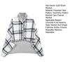 Wearable Quilt Shawl Blanket Office Home Bed Sofa Travel Throw Blanket Button