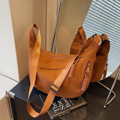 Hobo Tasche Damen Umhängetasche Große Kapazität Schultertasche Einfarbig Sporttasche