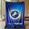 Millwall Custom Name Text Flannel Blanket Soccer Logo Personalized Fleece Throw Blanket Special Gift For Sofa Bedroom Home