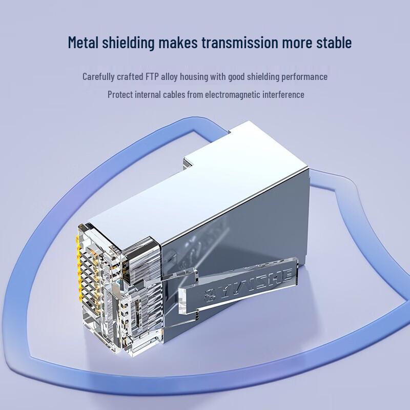 Shanze Cat6 Shielded RJ45 Network Connectors (100-Pack)