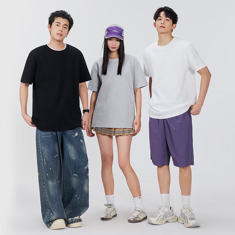 MINISO Herren Baumwoll-Kurzarm-T-Shirt, Schwer