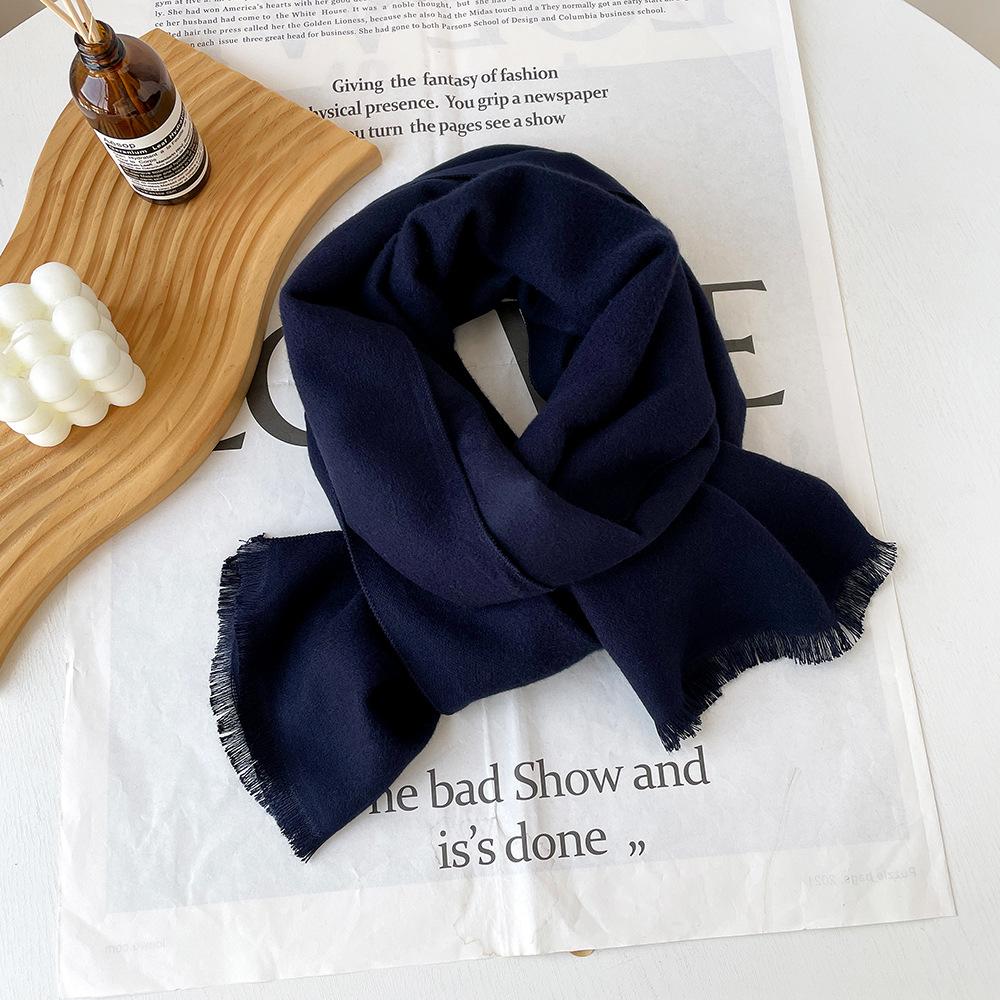 European and American fashion scarves Men's autumn and winter cotton scarves Warm decoration with coats Solid color scarves Wholesale