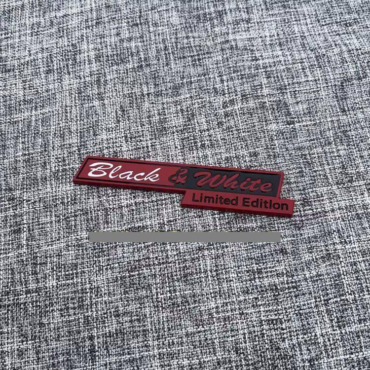 Logo Édition Limitée Noir et Blanc pour LAND ROVER Range YTYEW3 Emblème de coffre arrière Rover Autocollant latéral de voiture Décoration badge métallique 3D