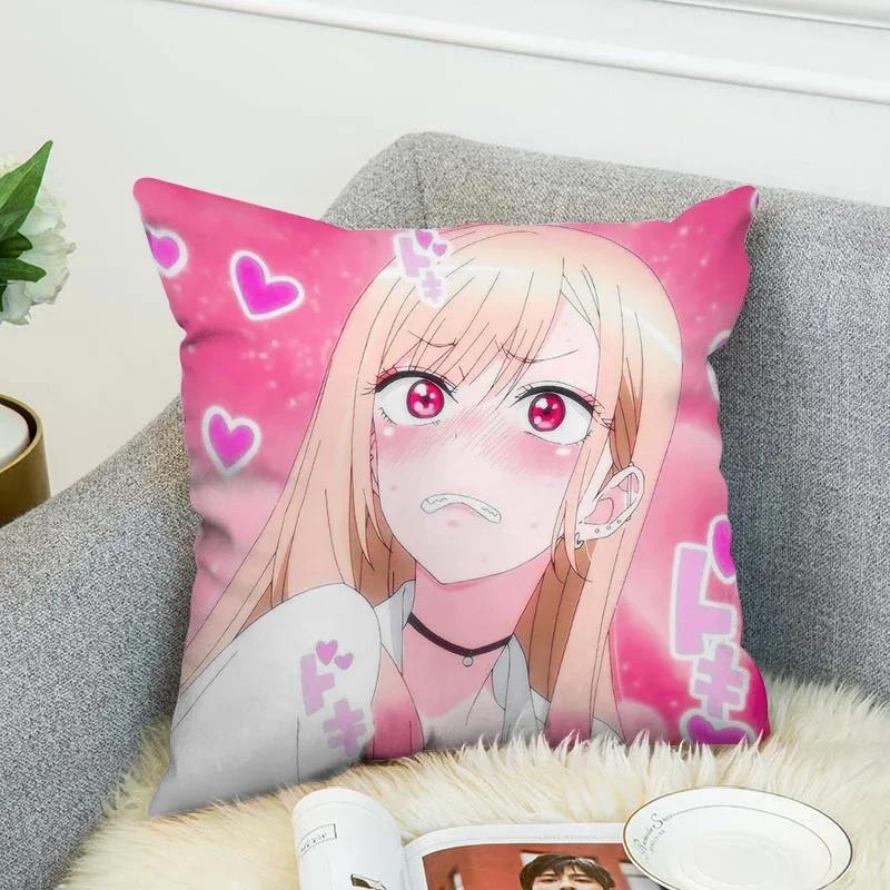 Kissenbezüge Kitagawa Marin Paar Kissen Kissenbezüge 50x50 Dekokissen für Sofa Autodekoration Kissenbezug Luxus Anime