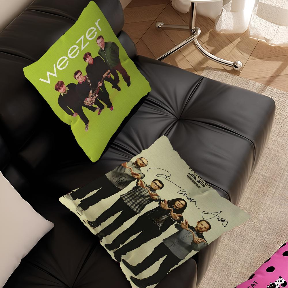 Weezer Music Band Pillow Cushion Cover Pillowcase Living Room Sofa Home Decor Customized