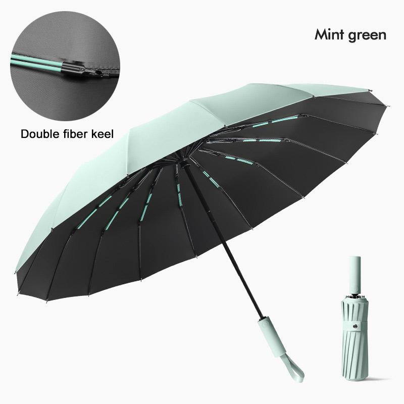 UV deštník, větruodolný, silný slunečník, luxusní dešťový deštník s dlouhou rukojetí, přenosný, skládací, ultra odolný proti větru a vodě, proti dešti
