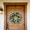 45x45cm Realistic Artificial Flower Wreath Wall Hanging Ornament for Door Window Garden and Wedding Flower Arrangement