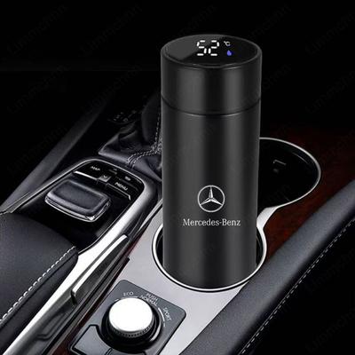 304 Stainless Steel Intelligent Temperature Measuring Thermos Cup For Mercedes Benz C180 C200 C260 C300 W168 GLA CLA GLE GLK AMG