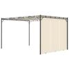 vidaXL Gartenpavillon mit Seitenvorhang 4x3x2,25 m Creme