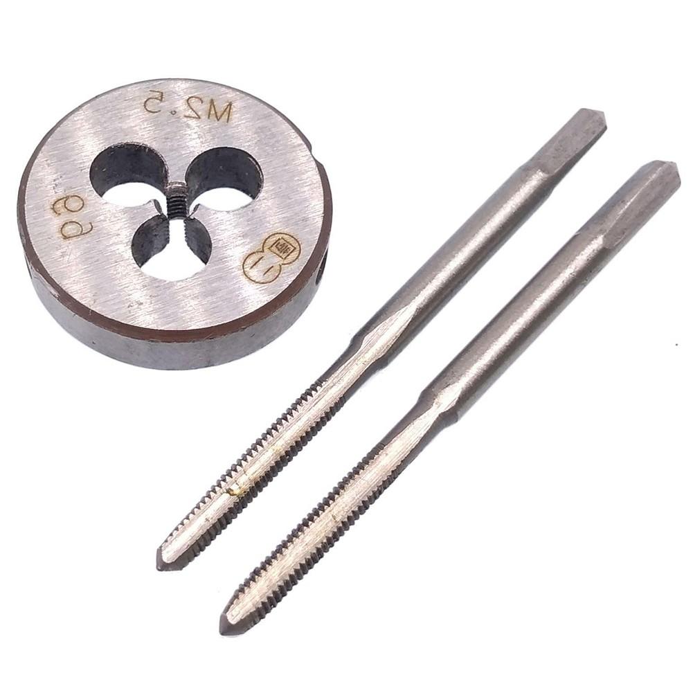HSS M2.5 x 0.45mm Taper & Plug Tap & M2.5 x 0.45mm Die Metric Thread Right Hand