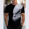 Summer Men's Creative Printed Round Neck Short Sleeved T-shirt Fashionable Comfortable Soft Breathable Plus Size Casual Sports Versatile T-shirt