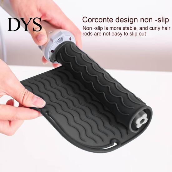 Curling Iron Silicone Mat Heat Resistant Anti-slip Rectangle Portable Flat Hair Pad Straightener Styling Hot Tools Travel Protector Cover