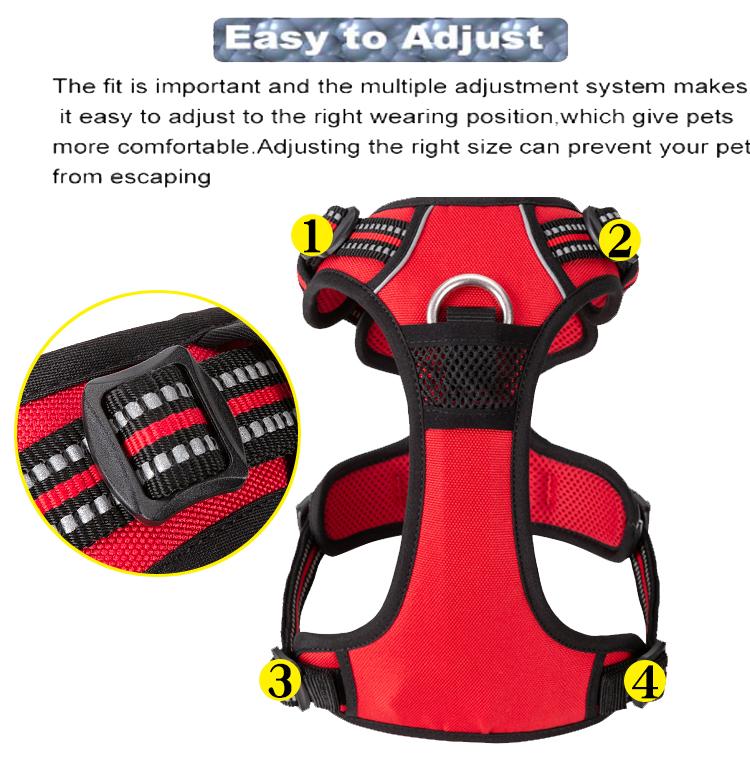 Truelove Evcil Hayvan Yeleği Yansıtıcı Işık Naylon Dolgulu Köpek Koşum Takımı Eğitim Koruyucu Giysi Küçük Orta Büyük Köpek Koşum Takımı İçin