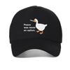 Sudadera Hombre Peace Was Never An Option Goose Men Hat Unisex Untitled Goose Games Funny  Adventure Casual Baseball Cap Hats