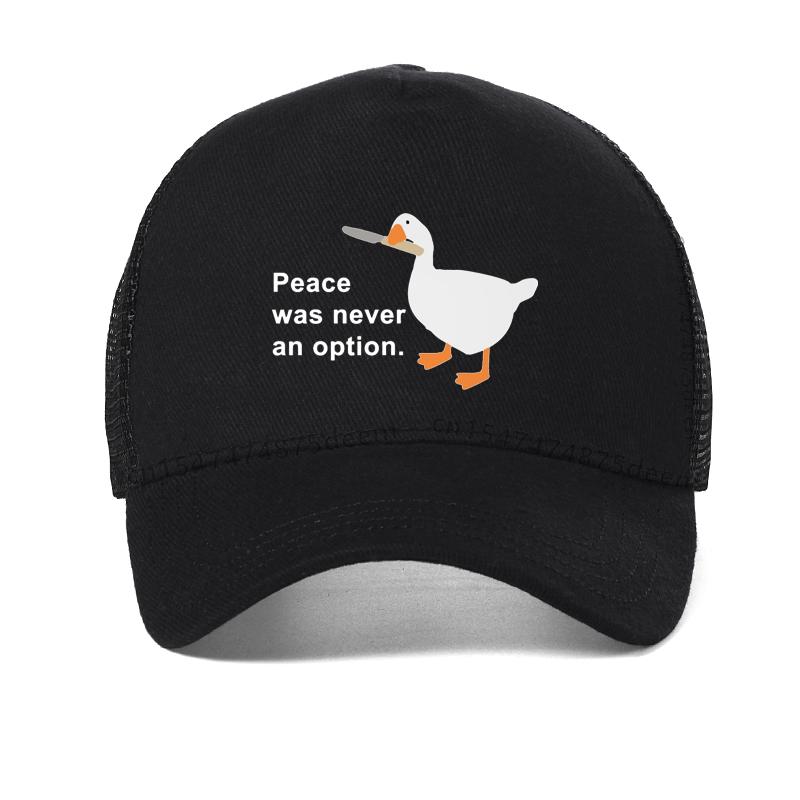 Sudadera Hombre Peace Was Never An Option Goose Men Hat Unisex Untitled Goose Games Funny  Adventure Casual Baseball Cap Hats