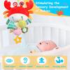Non-Toxic Car Seat Stroller Toys For Babies 0-6 Months Crab Baby Infant Newborn Stroller Toys With Beep Mirror Small Bell Baby Teether