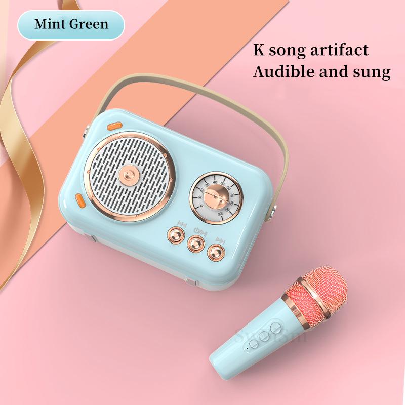 Portable UHF Microphone Audio Set Home KTV Party Mini Kids Karaoke Bluetooth Speaker Wireless Subwoofer Stereo Caixa De Som B152