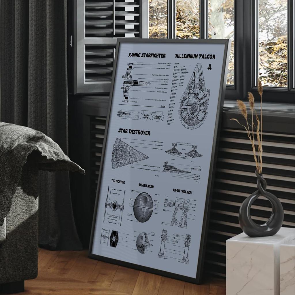 Star Wars Graphic Art Wars Wars Movie Stylish and Cool Movie Interior Space Wall Wall Art Interior Wall Cafe Gift [Star Poster] [Star Poster] Poster,