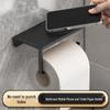 Punch-Free Wall-Mounted Toilet Paper Holder and Towel Rack