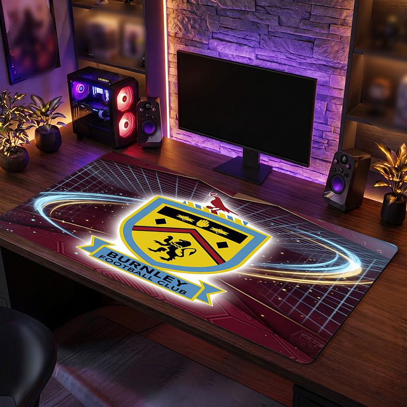 Burnley Football Print Large Mouse Pad, Anti-Slip Extended Gaming Desk Mat for Office Home