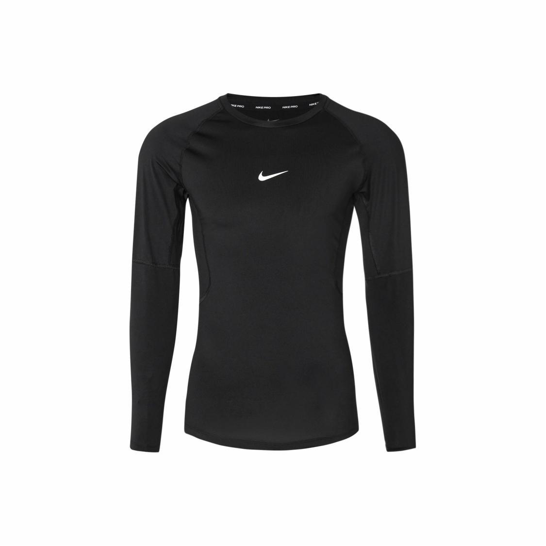 Nike Logo Printed Crewneck Slim Long T-Shirt Men s Black FB7920-010 XXL