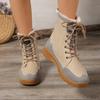 Fashion Women Flats Ankle Boots Short Plush Warm Cotton Shoes Winter Outdoor Casual Sneakers 2024 New Hiking Travel Snow Botas Mujer
