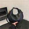 Geantă neagră Half Moon de modă Poșete și genți de mână de lux din piele PU pentru femei