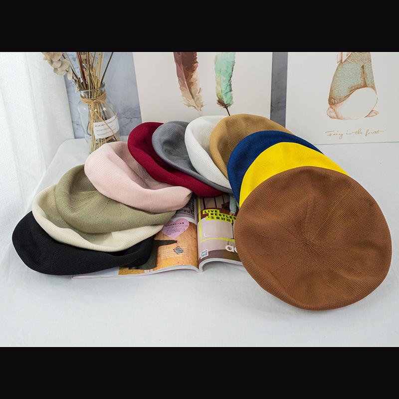 Delicate And Breathable Japanese Retro Thin Cotton Yarn Breathable Beret Children'S Spring And Summer Painter Hat Bud Hat