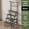 Stainless Steel Metal Flower Step Display Stands Balcony Flower Room Plant Rack Waterproof Multi-Layer Ladder Shelf