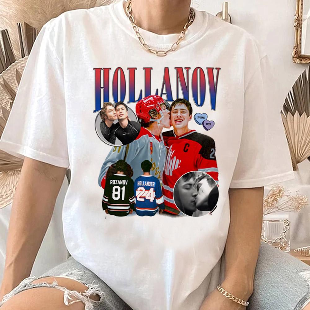 Connor Storrie Ilya Rozanov Vintage 90s Graphic T Shirts Men Women Rivalry Hockey Romance TShirt Couple Tops Tees