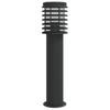 Vidaxl Lampy Ogrodowe Na Słupku, 3 Szt., Czarne, 60 Cm, Stal