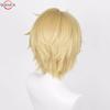 Gepard Landau Cosplay Wig 30cm Short Straight Yellow Men Hair Game Honkai Star Rail Cosplay Party Heat Resistant Synthetic Wigs