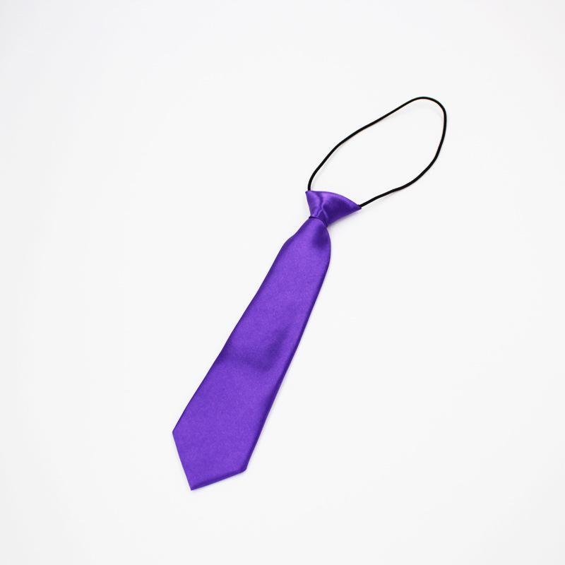 Korean Style Solid Color Elastic Tie for Kids - Trendy, Shiny, and Short