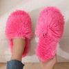 Women's 2024 Fuzzy Open-Toe Slippers – Spring & Autumn Candy Colors