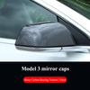 Накладка на дзеркало заднього виду автомобіля для Tesla Model 3 Model Y Зовнішня модифікація автомобіля ABS Накладка на дзеркало заднього виду з вуглецевого волокна