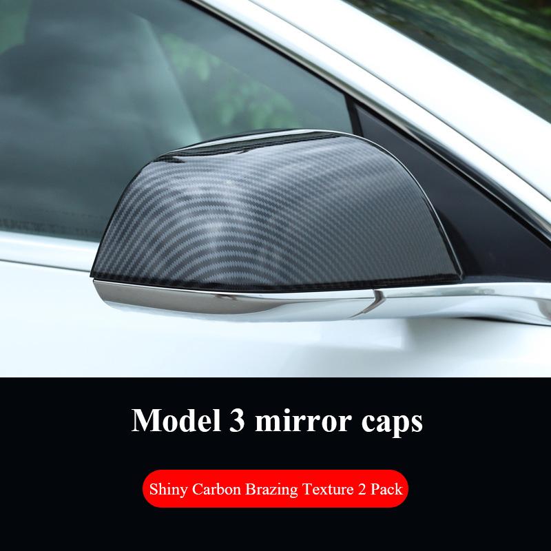 

Крышка зеркала заднего вида автомобиля для Tesla Model 3 Model Y, внешняя модификация автомобиля, крышка зеркала заднего вида из АБС-пластика из углеродного волокна model 3 carbon fiber